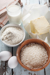 Ingredients for cooking pies