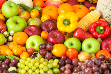 Fruits and vegetables.