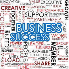 Business success word cloud