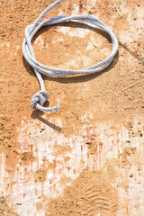 White rope on the ground