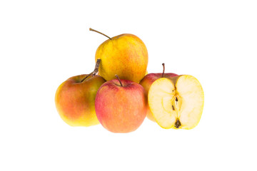 Apples on a white background.