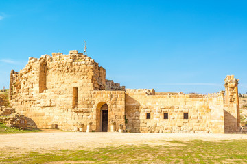 Fototapeta premium North Theater in the ancient Jordanian city of Jerash, Jordan