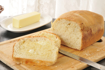 Hot buttered bread