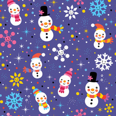 Christmas snowman pattern
