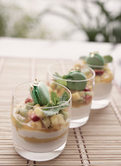 Three fruit cocktails