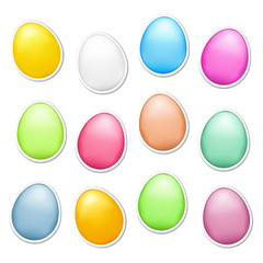 Easter Eggs as Stickers