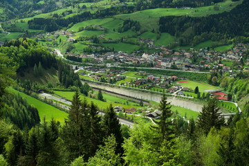 Fototapeta na wymiar Beautiful view of the village of Werfen, Austria