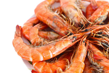 fresh boiled shrimp
