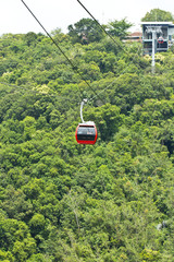 Cable car approaching the station