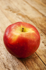 apple on wooden background