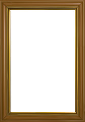 illustration with wood frame isolated on white