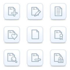 Document web icons, square buttons