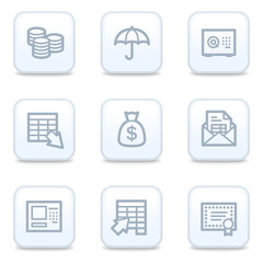 Banking web icons, square buttons