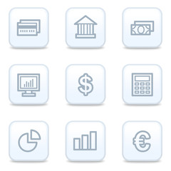 Finance web icons, square buttons