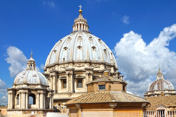 the dome of St. Peter in Vatican, Rome, Italy