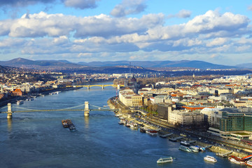 Fototapeta na wymiar panorama of Budapest Hungary