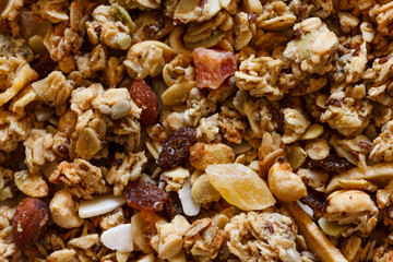 Dry muesli from above