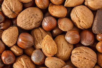 Mixed nuts with shells