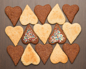 Heart shaped cookies