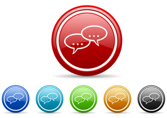 Obraz premium forum icon vector set