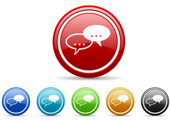 forum icon vector set