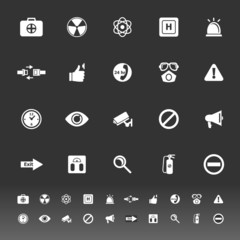 General healthcare icons on gray background