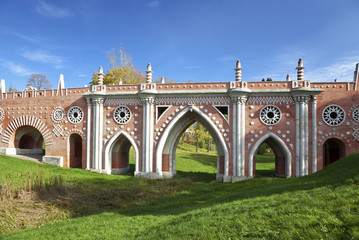 Museum-reserve "Tsaritsyno". Big stone bridge. Moscow