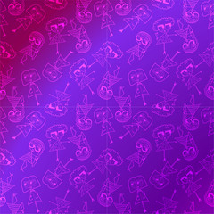 the pattern of the dolls