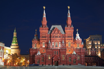 Fototapeta na wymiar Moskwa, Plac Czerwony w nocy. Rosja