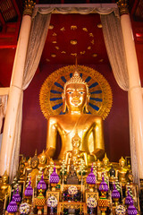 Buddha image in Wat Phra Singh temple, Chiang Mai, Thailand