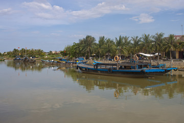Fototapeta na wymiar Boats in Hoi An, Vietnam