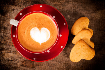 Cappuccino and cookies