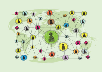 Social Media Circles Network Icon