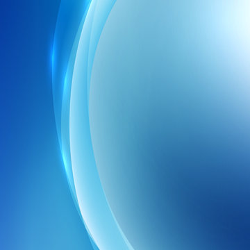 Abstract blue wave light background vector - add your own text