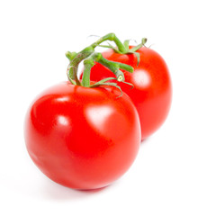 Fresh tomatoes isolated on white