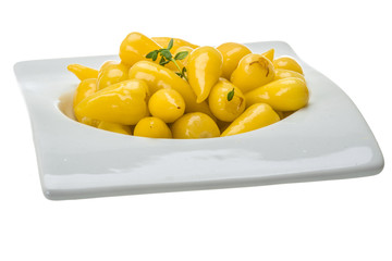 Marinated yellow pepper