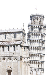 Leaning Tower of Pisa Isolated