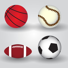 sport balls icon set eps10
