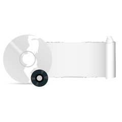 musical panel with tearing paper color vector