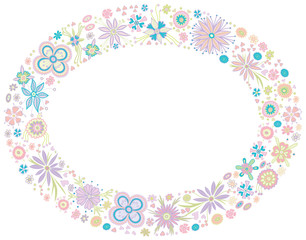 Flower frame. Designed for invitations for the holidays