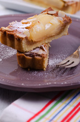 Birnentarte, Kuchen, Birne, Mürbeteig