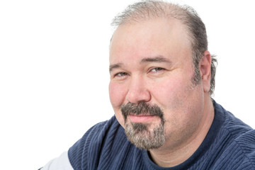 Obraz premium Close-up portrait of a mature man smiling