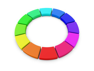 Naklejka premium Color Wheel 3D render illustration