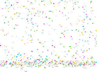 confettis falling 3d render illustration