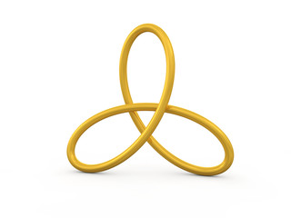 Torus Knot 3d render illustration