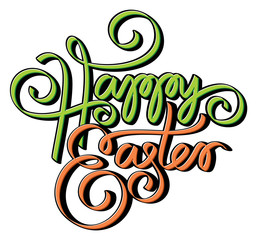 happy easter hand lettering hand calligraphy