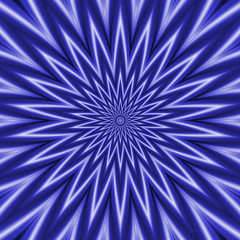 Blue and White Rippling Star