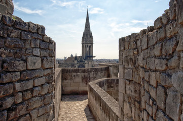 France, Caen - Vue du château