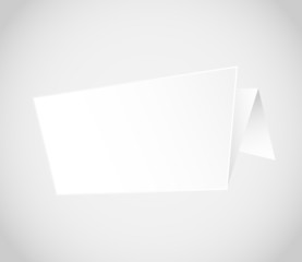 White blank origami banner vector