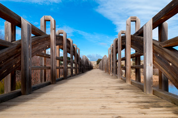 Obraz premium Puente de madera